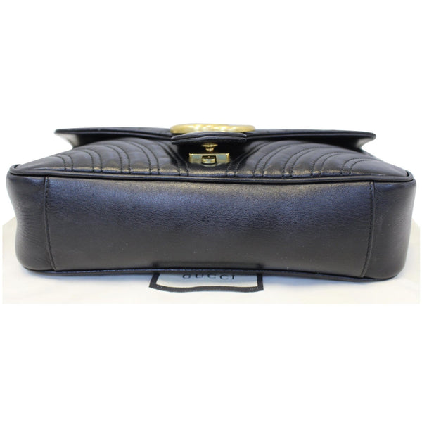 GUCCI GG Marmont Small Matelasse Leather Crossbody Bag Black