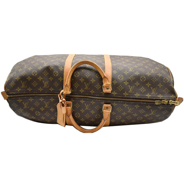 LOUIS VUITTON Keepall 60 Monogram Canvas Travel Bag Brown