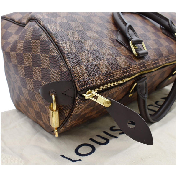 LOUIS VUITTON Speedy 35 Damier Ebene Satchel Bag Brown