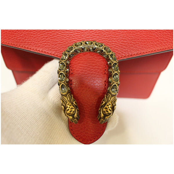 GUCCI Dionysus Small Leather Shoulder Bag 400249 Red
