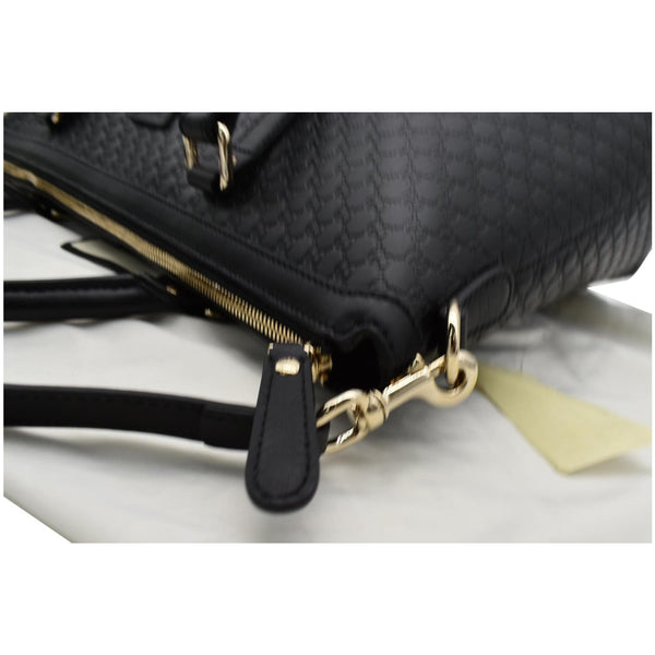 GUCCI Micro Guccissima Leather 2Way Shoulder Bag Black 449655