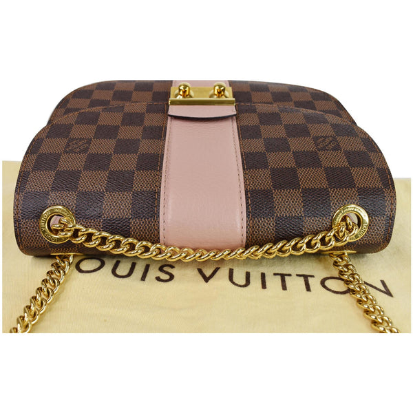 Louis Vuitton Wight Damier Ebene Crossbody Bag Magnolia - top side view