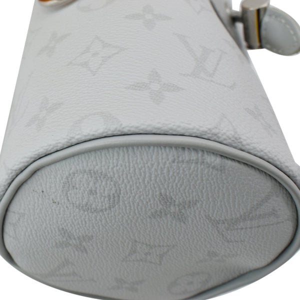 LOUIS VUITTON Chalk Nano Monogram Canvas Crossbody Bag White