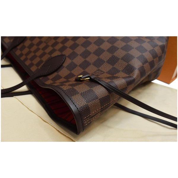 LOUIS VUITTON Neverfull MM Damier Ebene Tote Shoulder Bag Brown