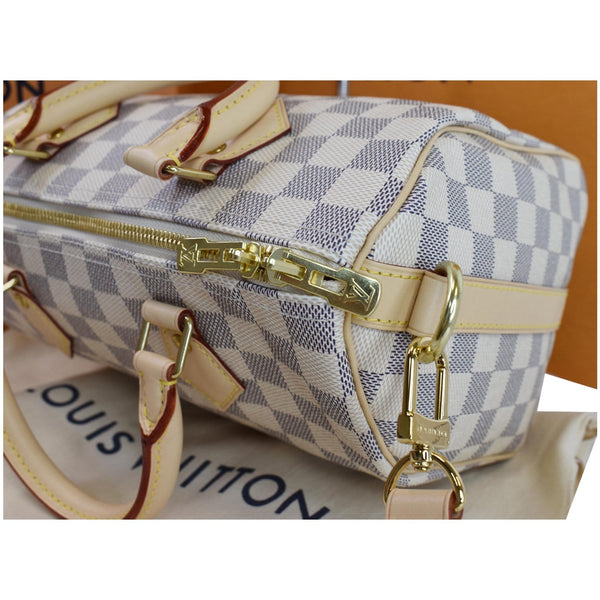 Louis Vuitton Speedy 25 Bandouliere Damier Azur Bag - upper corner