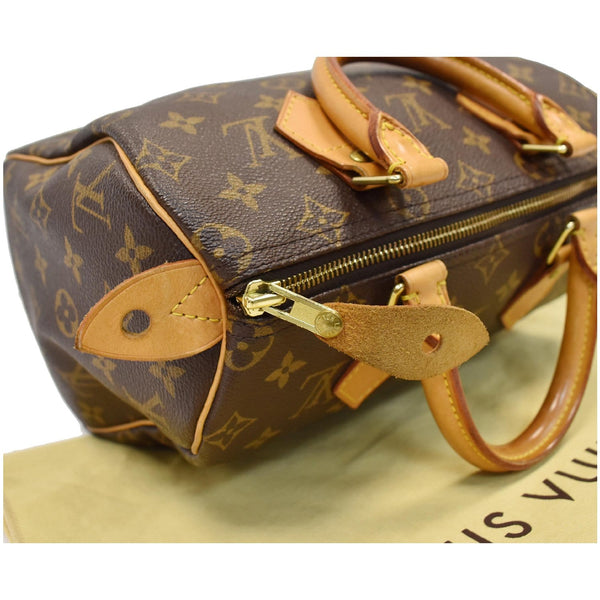 LOUIS VUITTON Speedy 25 Monogram Canvas Satchel Bag Brown