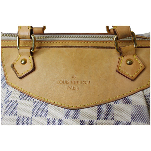 Louis Vuitton Siracusa GM Damier Azur bag focued