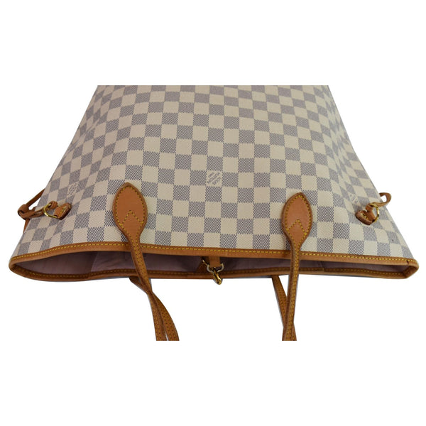 Louis Vuitton Neverfull MM Damier Azur Shoulder Bag - top front side