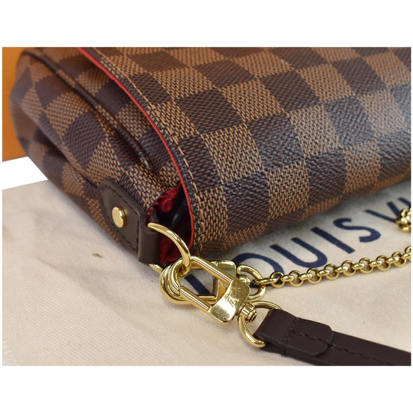 LOUIS VUITTON Favorite MM Damier Ebene Crossbody Bag Brown