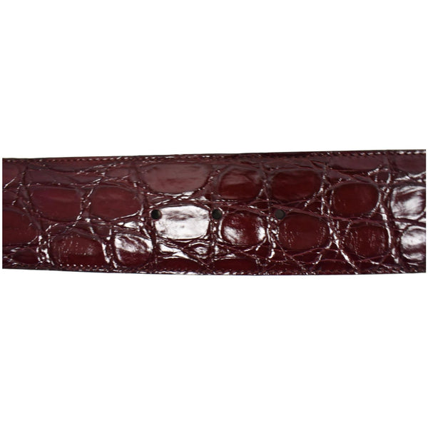 Gucci Lizard Double G Buckle Calfskin Leather Belt - preowned preview