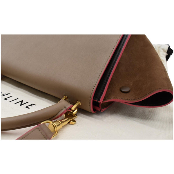 CELINE Trapeze Small 2way Leather Shoulder Bag Tricolor