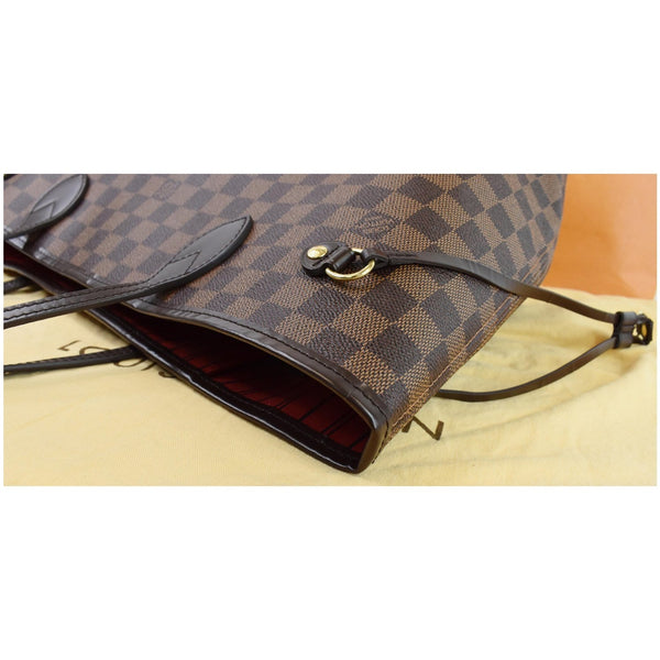 LOUIS VUITTON Neverfull MM Damier Ebene Shoulder Bag Brown