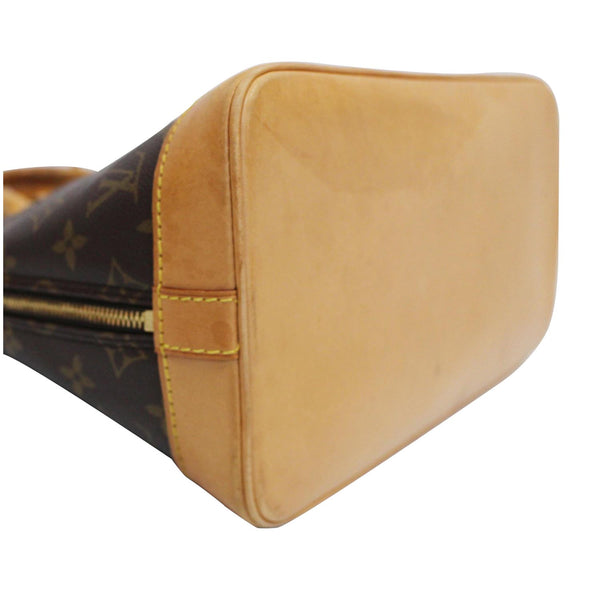Louis Vuitton Alma Monogram Canvas Satchel Bag Brown - back view