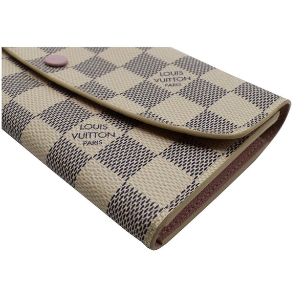 LOUIS VUITTON Emilie Damier Azur Wallet White