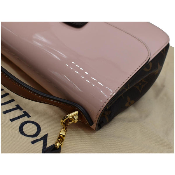 LOUIS VUITTON Cherrywood BB Patent Leather Shoulder Bag Rose Ballerine