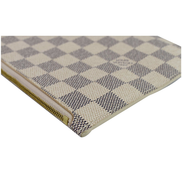 LOUIS VUITTON Pochette Wristlet Pouch Damier Azur Neverfull MM White