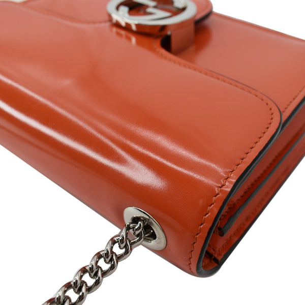 GUCCI Interlocking G Closure Leather Shoulder Bag | DDH