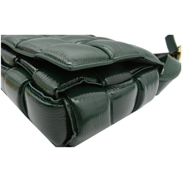 BOTTEGA VENETA Padded Cassette Leather Crossbody Bag Dark Green