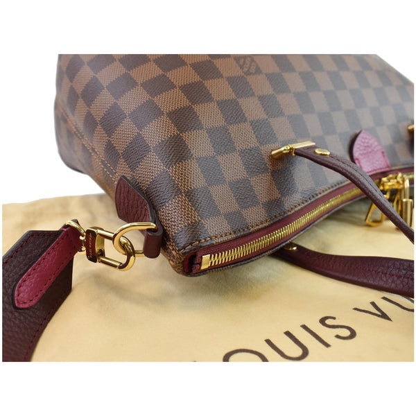 LOUIS VUITTON Hyde Park Damier Ebene Shoulder Bag Fuchsia