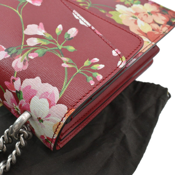 GUCCI Dionysus Floral Blooms Leather Shoulder Bag Red 400235