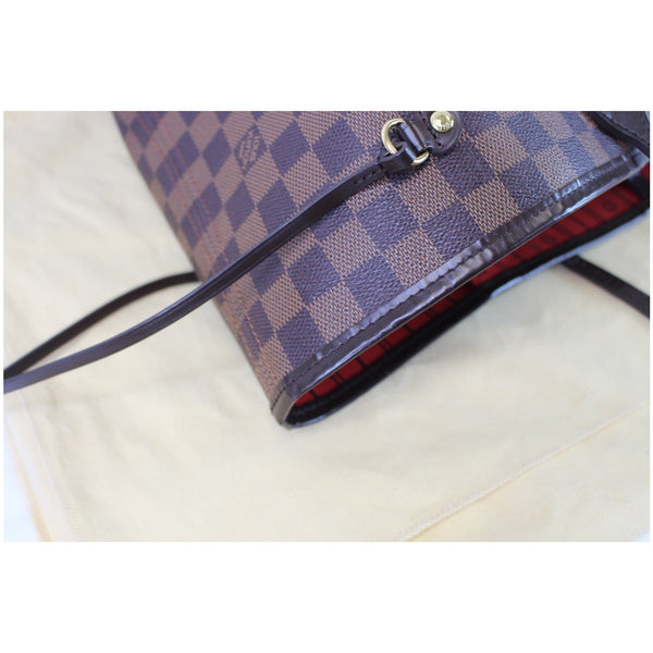 Louis Vuitton Neverfull GM Damier Ebene Satchel Bag - corner from top