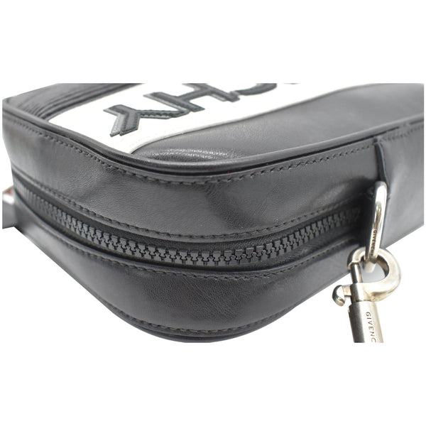 GIVENCHY MC3 Logo Leather Crossbody Bag Black