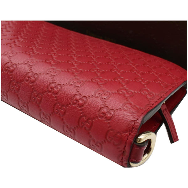 GUCCI Microguccissima Continental GG Monogram Embossed Wallet Red 256930