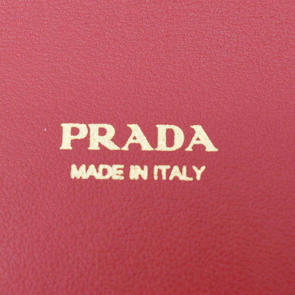 PRADA Document Holder Saffiano Leather Pouch Black