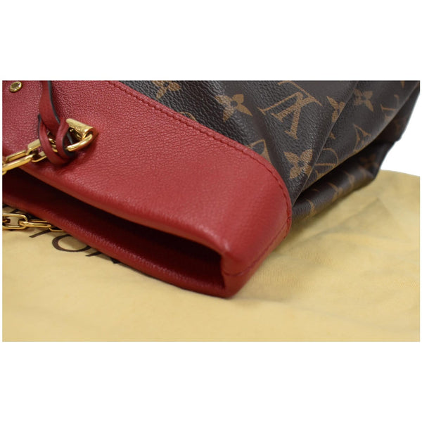 LOUIS VUITTON Pallas Chain Monogram Canvas Shopper Bag Brown