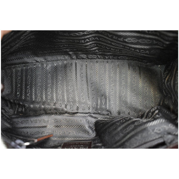 PRADA Leather Top Handle Bag White