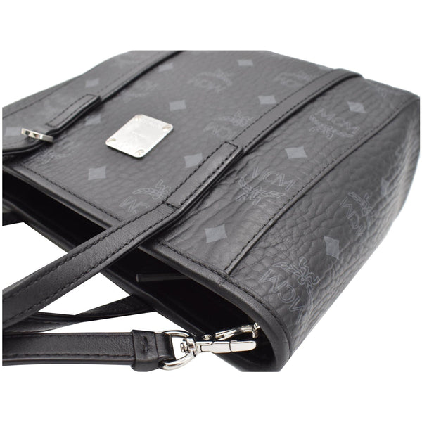 MCM Worldwide Mini Toni Visetos Canvas Tote Bag Black