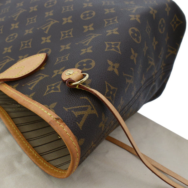 LOUIS VUITTON Neverfull MM Monogram Canvas Tote Bag Brown