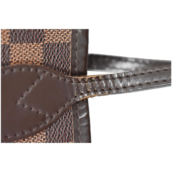 LOUIS VUITTON Neverfull MM Damier Ebene Tote Shoulder Bag Brown