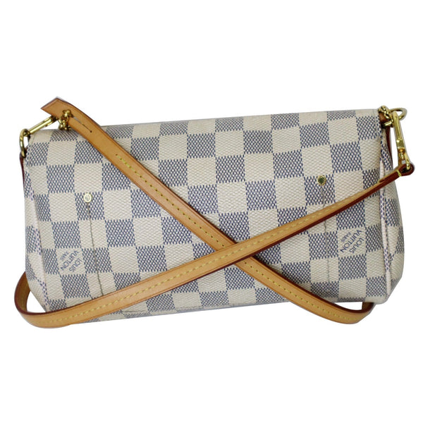 LOUIS VUITTON Favorite PM Damier Azur Crossbody Bag White