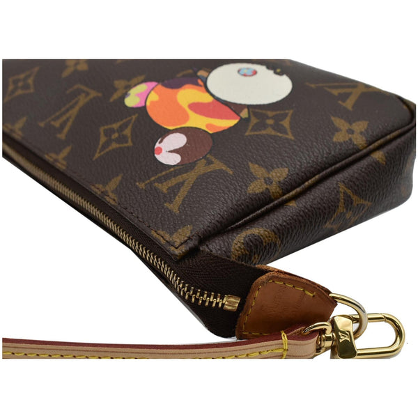 LOUIS VUITTON Murakami Panda Pochette Monogram Canvas Accessoires Pouch Brown