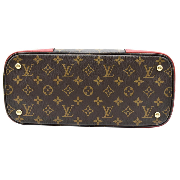 LOUIS VUITTON Flandrin Monogram Canvas Tote Shoulder Bag Red