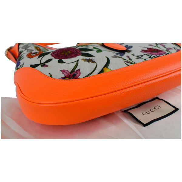GUCCI Flora Jackie Medium Canvas Hobo Bag Orange 550152
