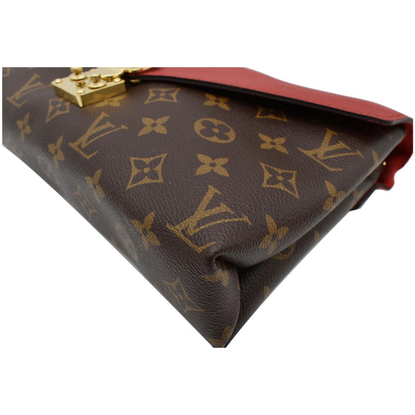 LOUIS VUITTON Pallas Chain Monogram Canvas Crossbody Bag Brown