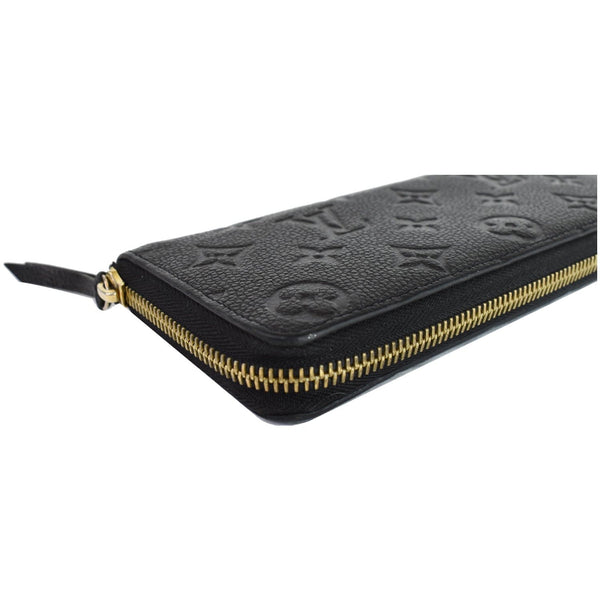 LOUIS VUITTON Clemence Empreinte Leather Wallet Black