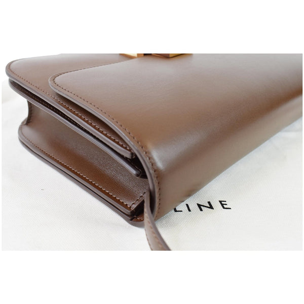 CELINE Medium Classic Box Calfskin Flap Crossbody Bag Camel