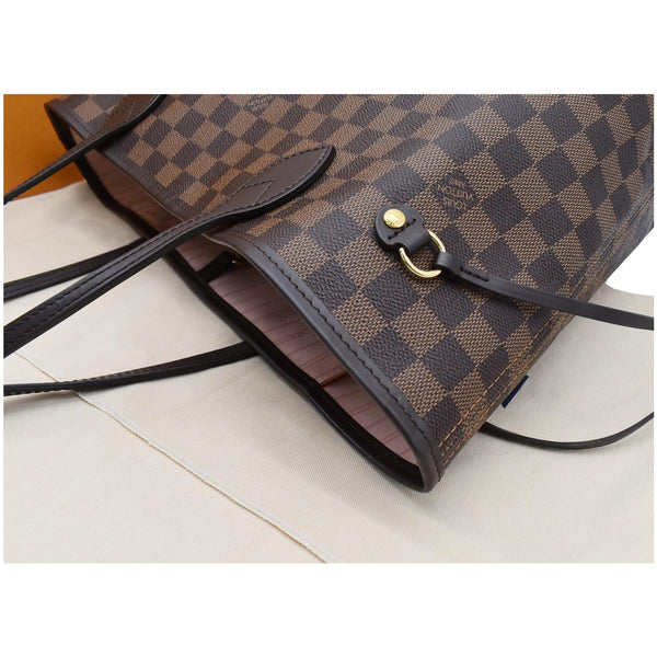 LOUIS VUITTON Neverfull MM Damier Ebene Tote Bag Brown