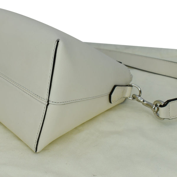 FENDI By The Way Medium Leather Boston Bag White