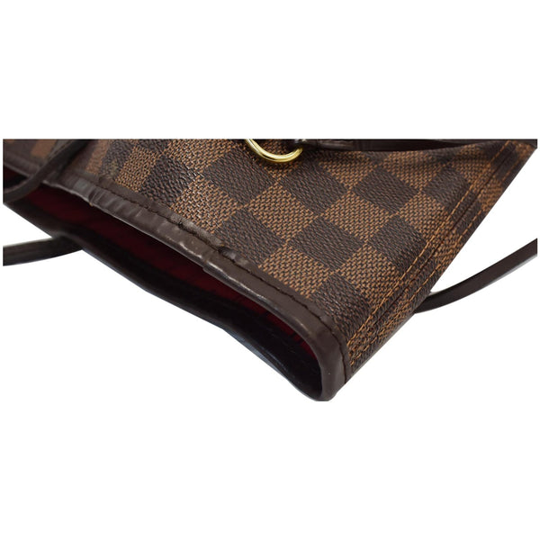 LOUIS VUITTON Neverfull MM Damier Ebene Tote Shoulder Bag Brown