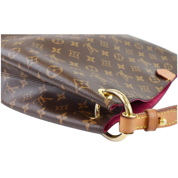corner close Lv Graceful MM Monogram Canvas Shoulder Bag