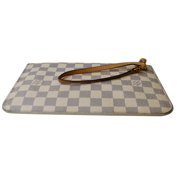 Louis Vuitton Wristlet Damier Azur Neverfull MM Pouch - top upper view