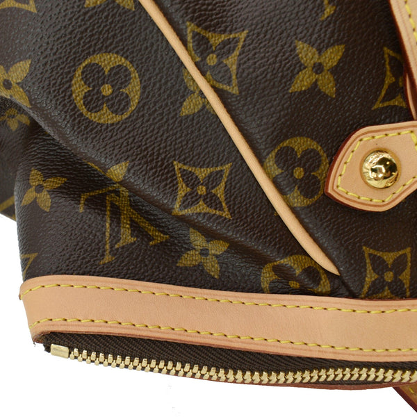 LOUIS VUITTON Tivoli PM Monogram Canvas Satchel Bag Brown