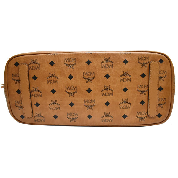 MCM Reversible Liz Visetos Canvas Shopper Tote Bag Cognac