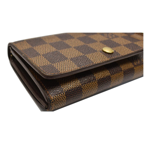 Louis Vuitton Porte Monnaie Damier Ebene Wallet Brown