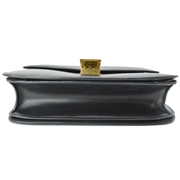CELINE Classic Box Medium Calfskin Leather Crossbody Bag Black