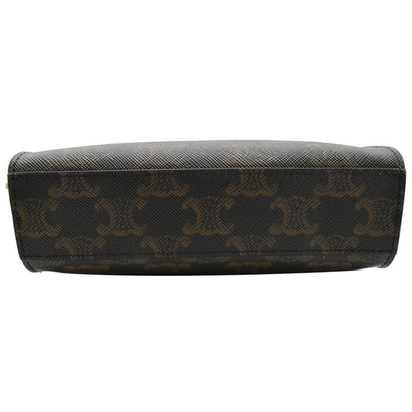 Celine Triomphe Vertical Cabas Small Calfskin Canvas Bag